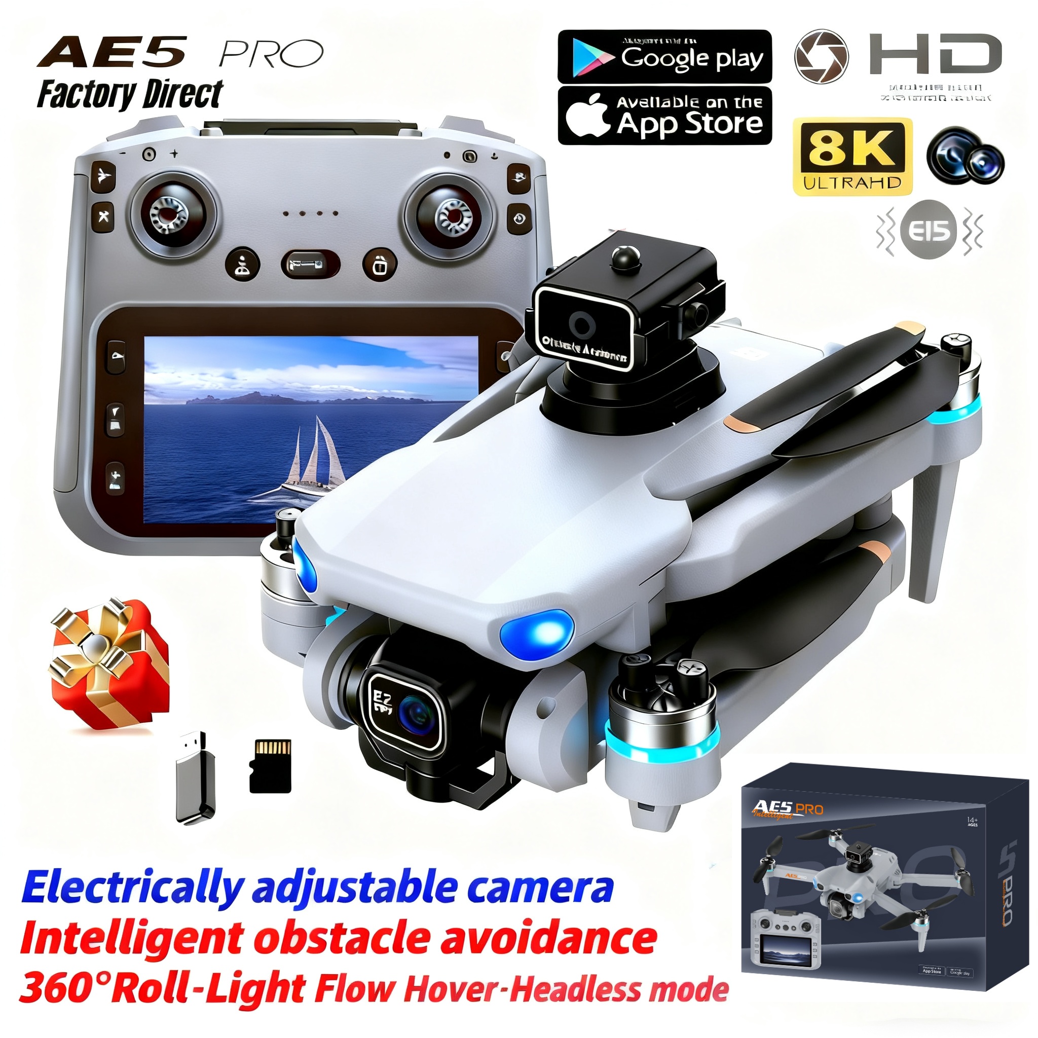 2026 New AE5 Pro Drone 8K HD 4 - Drone Gimbal Mount incelemesi ve fiyatı