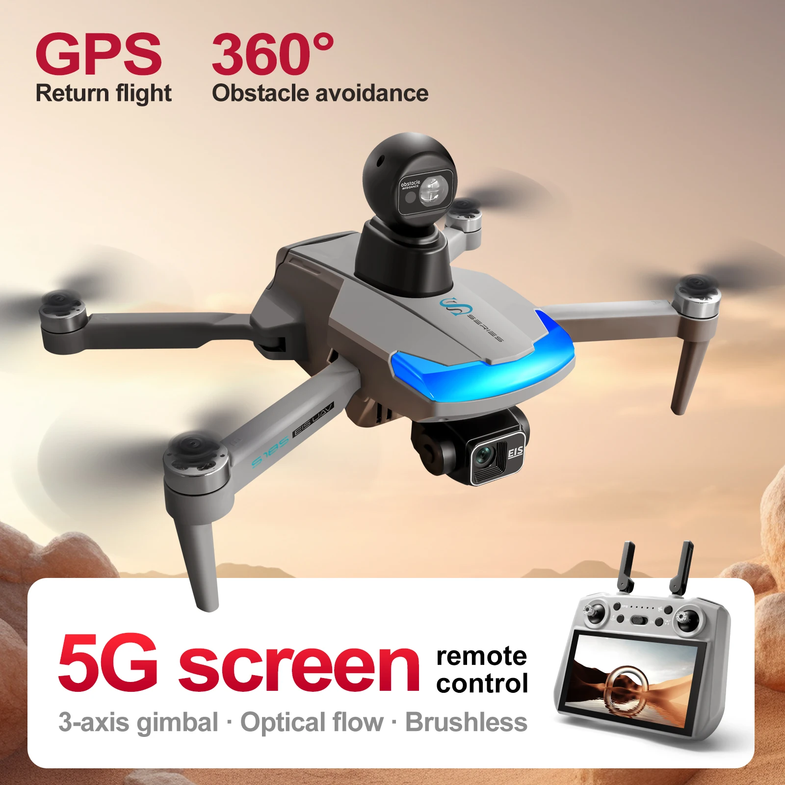 S185 Professional Drone 2.7K H - Drone Gimbal 3 Axis incelemesi ve fiyatı