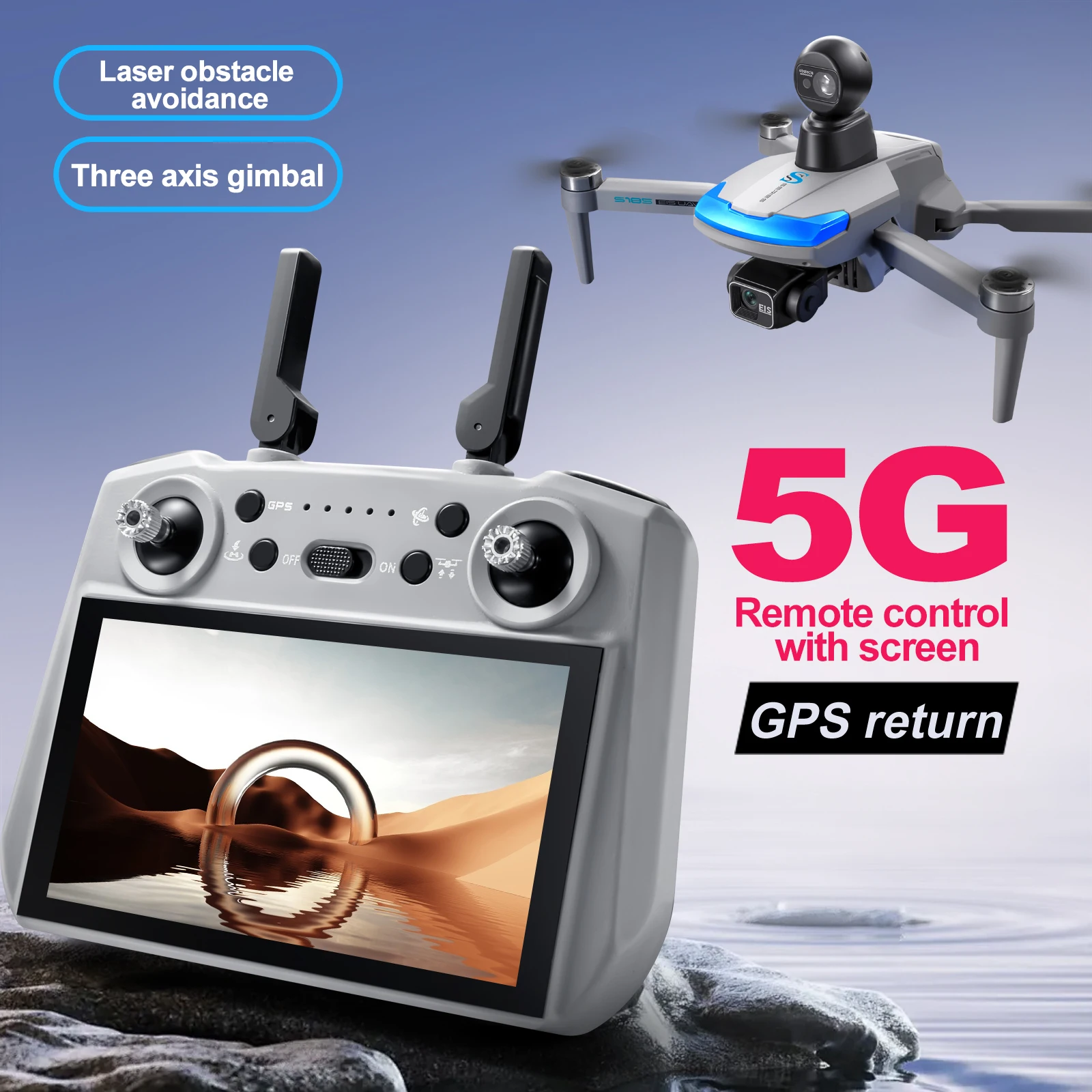 S185 Professional Drone 2.7K H - Drone Gimbal 3 Axis incelemesi ve fiyatı