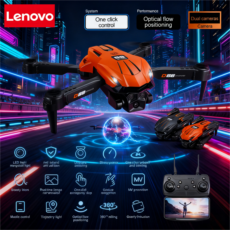 Lenovo D88 Drone 8K Aerial HD  - Drone Gimbal 3 Axis incelemesi ve fiyatı